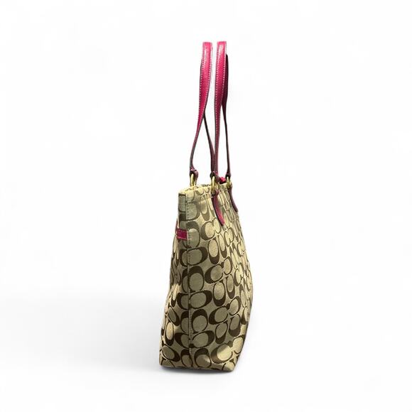 Coach Signature Stripe Tote Bag - Picture 3 of 9